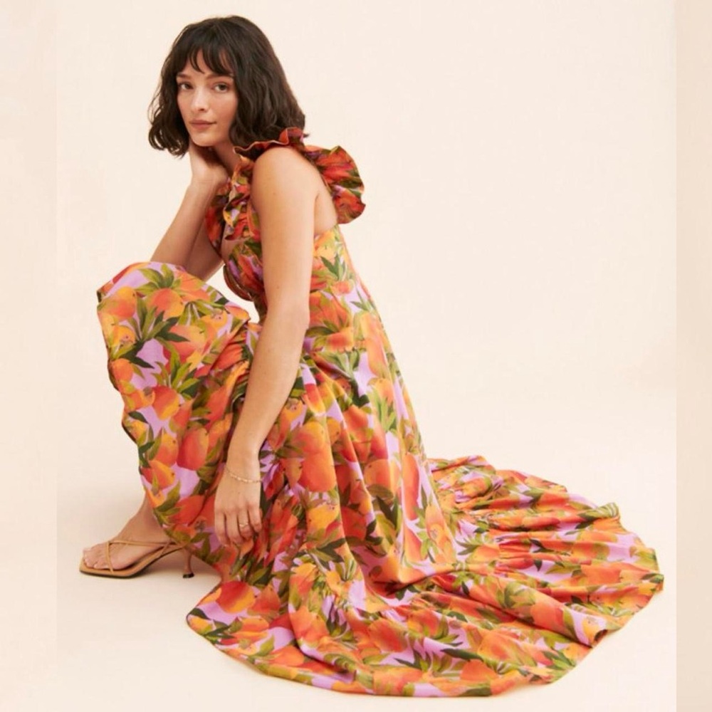 Farm Rio Mango Macaws Maxi Dress